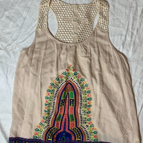 MINE Sz L bohemian swing tank with crochet - Picture 8 of 14